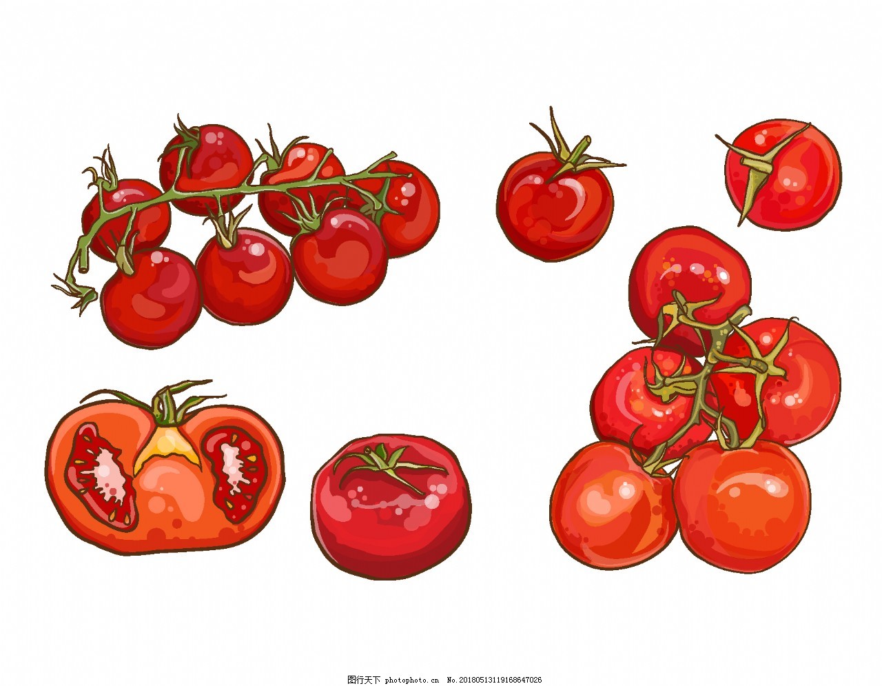 卡通西红柿图片素材-编号40224635-图行天下