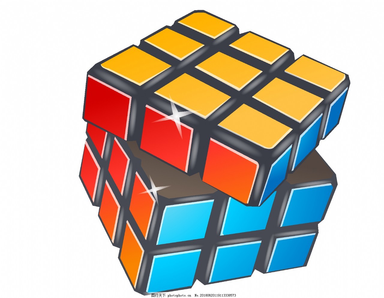 矢量动脑简单魔方