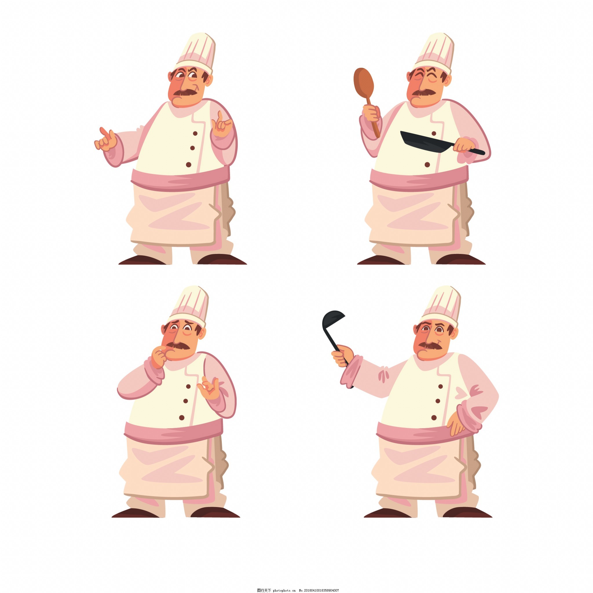 幽默开心的厨师卡通矢量免费下载图片素材免费下载 - 觅知网