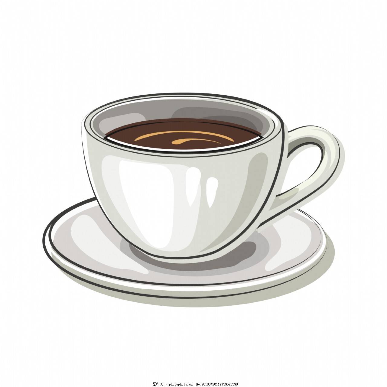 手绘咖啡杯图片素材免费下载_觅知网