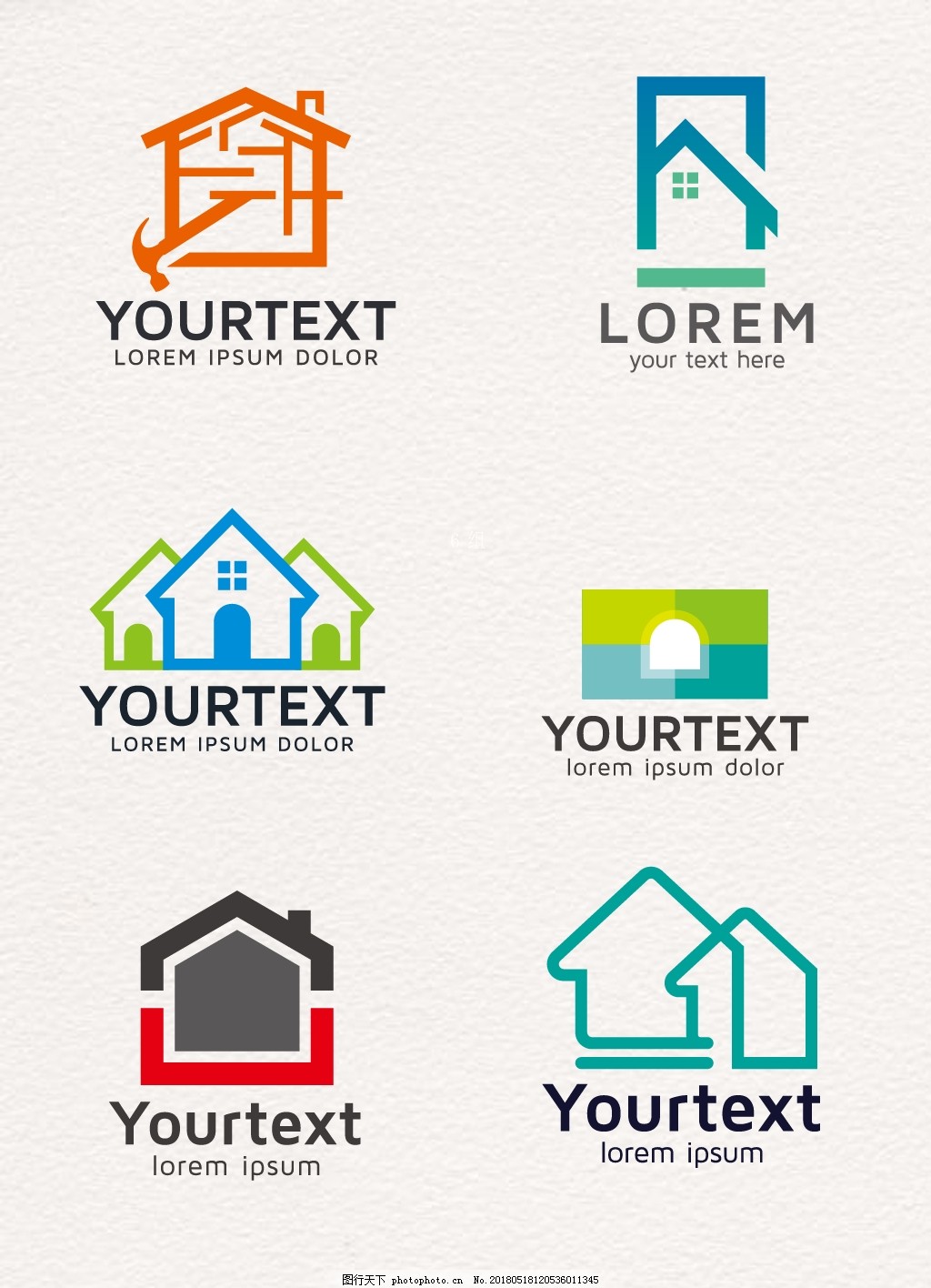 创意矢量房子logo图图片素材免费下载 - 觅知网