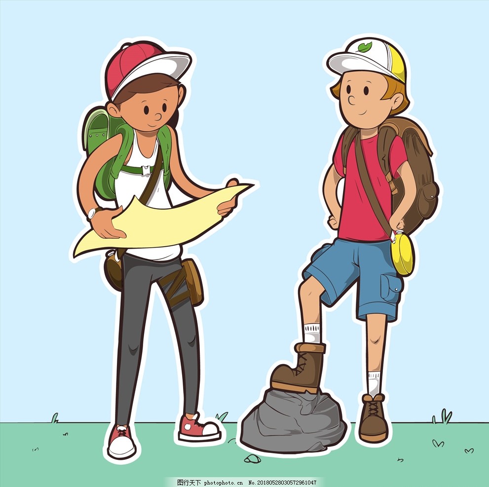 卡通旅行人物图片_其他_其他-图行天下素材网
